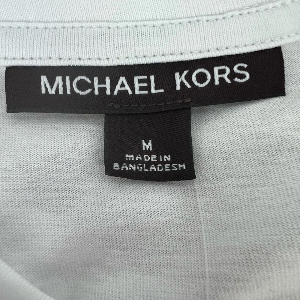 NWT Michael Kors Men’s Crew Neck Shirt Sz Medium Multi Colors Short Sleeves - Picture 6 of 12